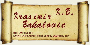 Krasimir Bakalović vizit kartica
